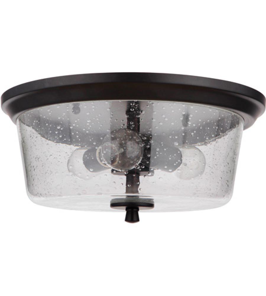 Tyler 3 Light Flushmount in Flat Black
