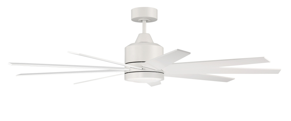 Champion 60" 9-Blade Indoor/Outdoor (Damp) Ceiling Fan in Matte White w/ Matte White Blades