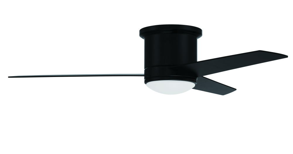 Cole 52" 3-Blade Indoor/Outdoor (Damp) Ceiling Fan in Flat Black w/ Flat Black/Greywood Blades