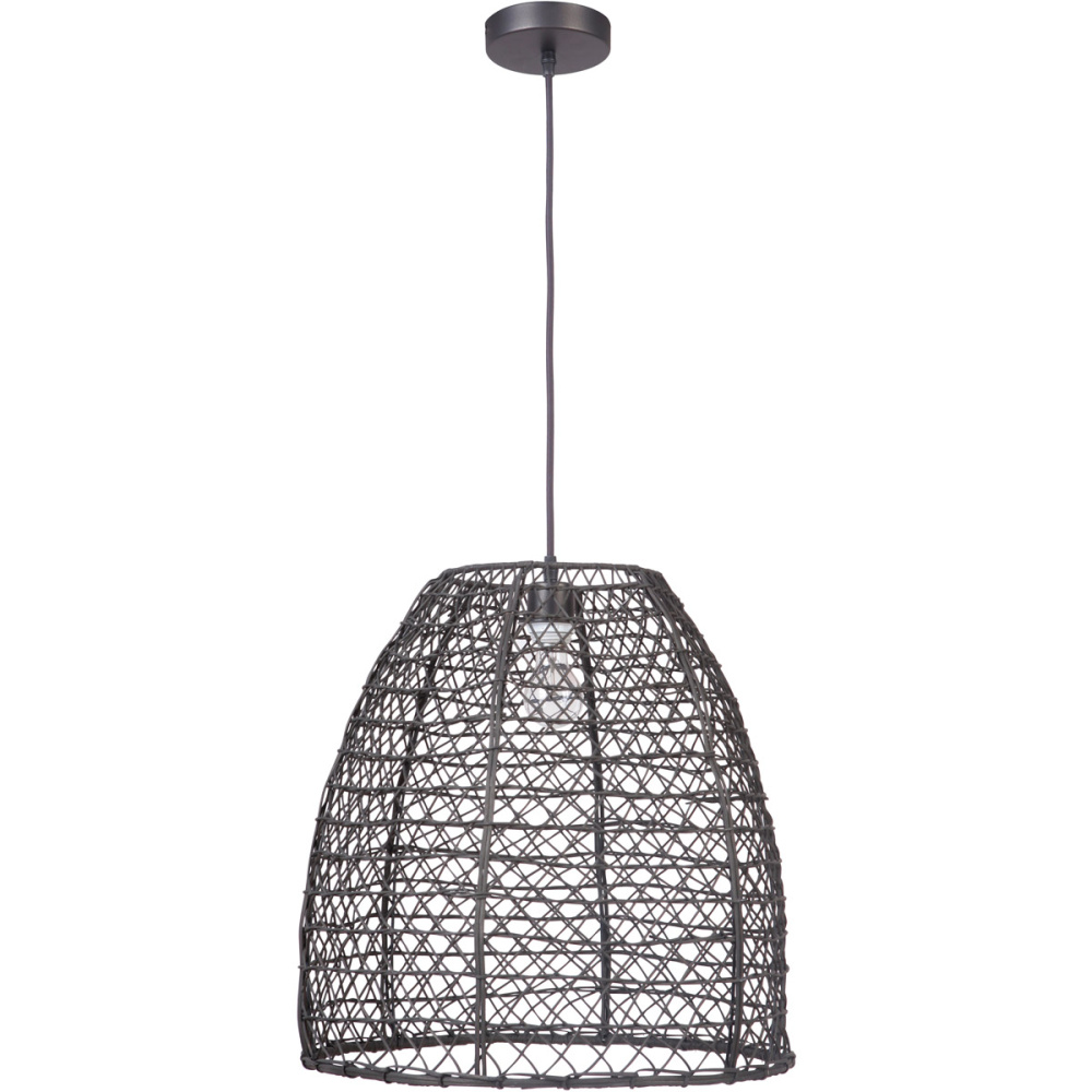1 Light Pendant w/Woven Rattan Shade