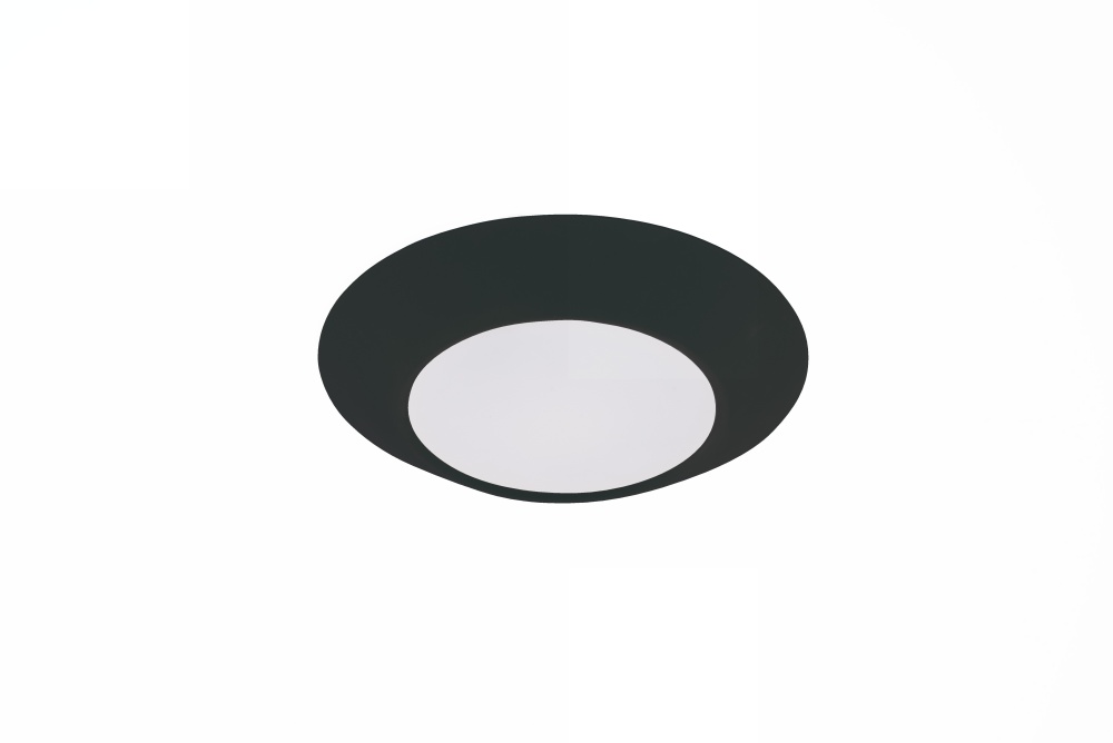 Slim Line 4" (5.9" Overall) 1 Light LED Flush in Flat Black; 5CCT Selectable 2700-5000K