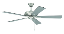 Craftmade ECF52BNK5-BNGW - Eos 52" 5-Blade Ceiling Fan in Brushed Polished Nickel w/ Brushed Nickel/Greywood Blades