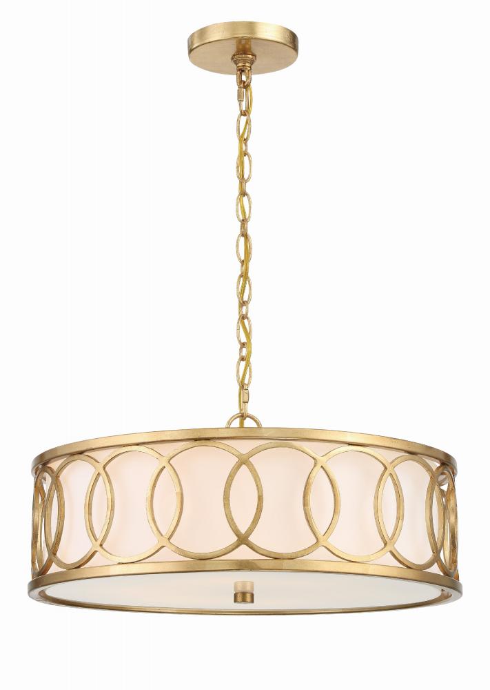 Libby Langdon Graham 18'' Antique Gold Chandelier