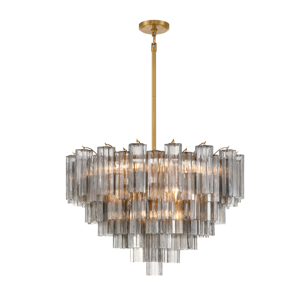 Addis 32'' Aged Brass Chandelier