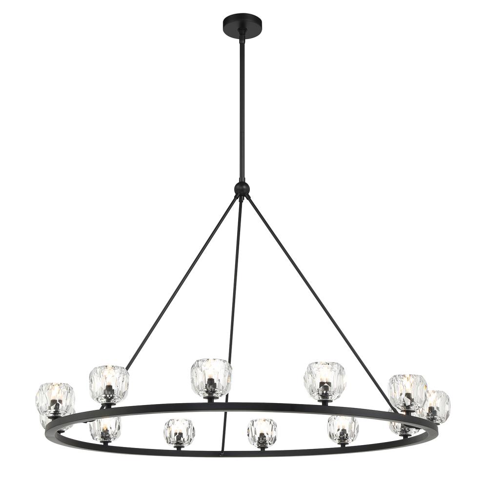 Aragon 48'' LED Matte Black Chandelier