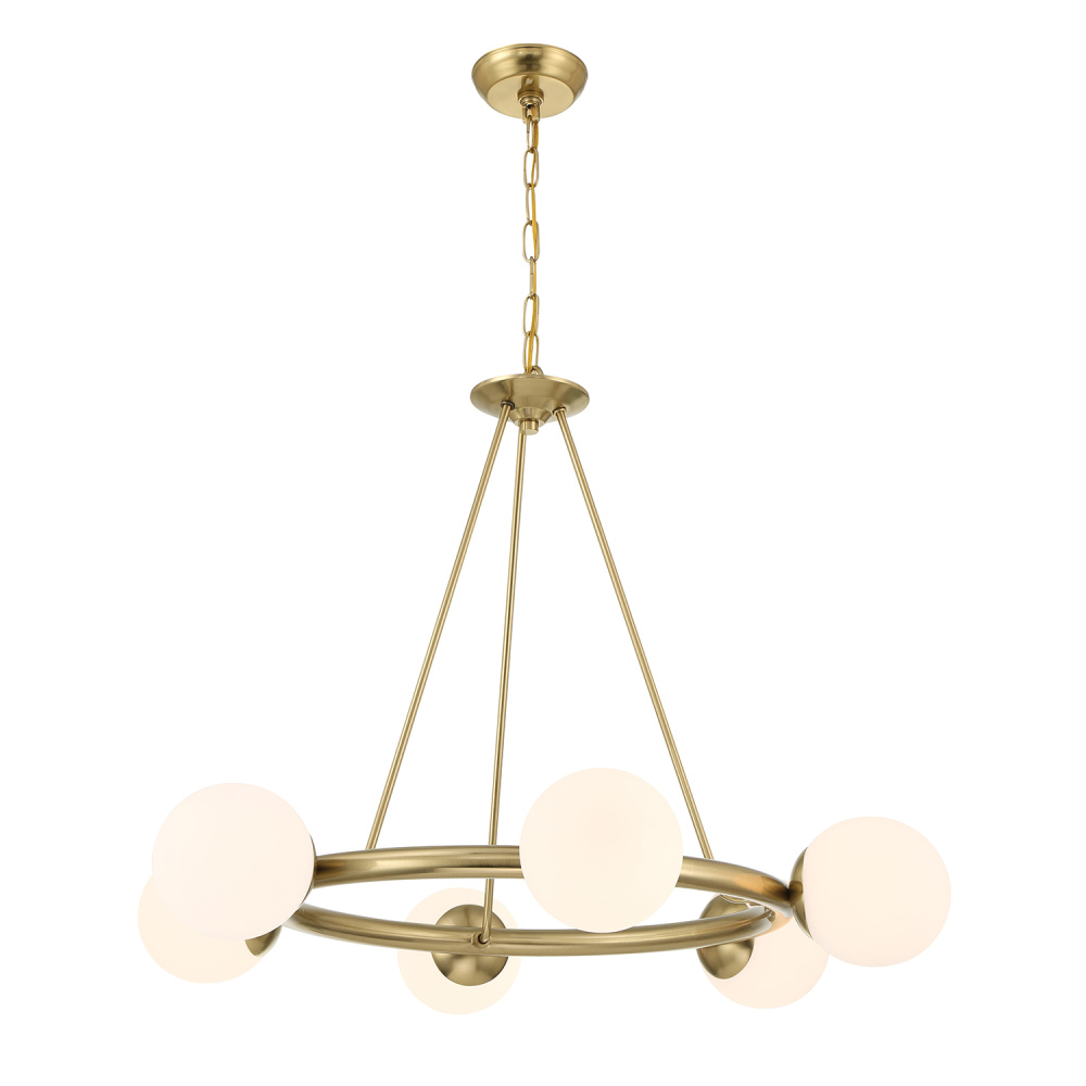 Maverick 6 Light Vibrant Gold Chandelier