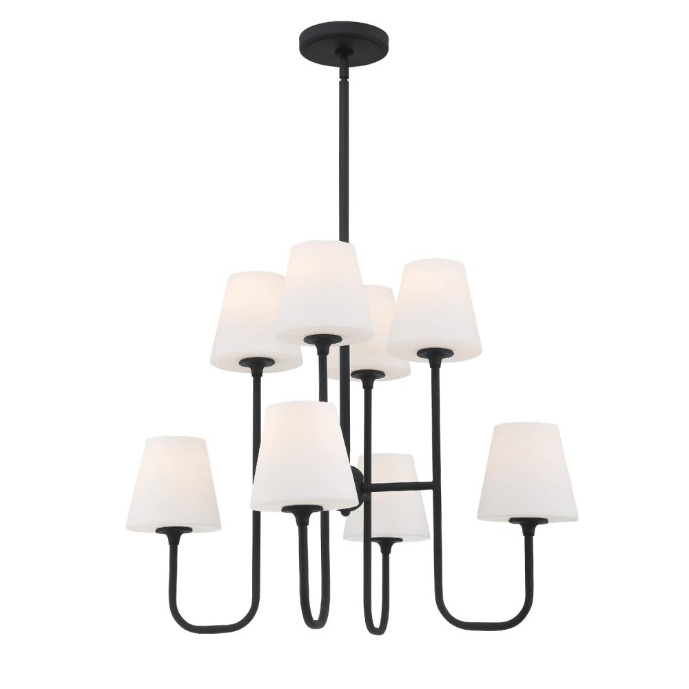 Keenan 28'' Black Forged Chandelier