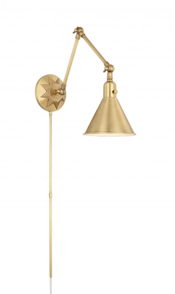 Morgan 7'' Aged Brass Task Sconce