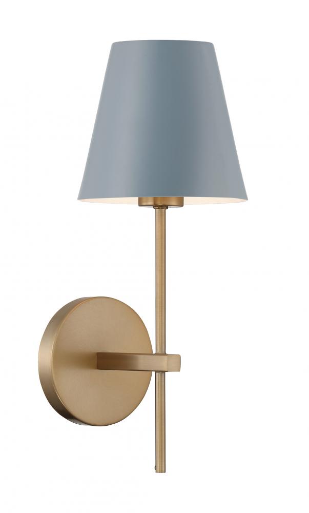 Xavier 6'' Vibrant Gold + Blue Sconce