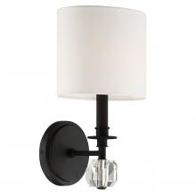 Crystorama CHI-211-BF - Chimes 1 Light Black Forged Sconce
