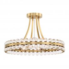 Crystorama CLO-8894-AG - Clover 4 Light Aged Brass Semi Flush Mount