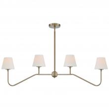 Crystorama KEE-A3004-VG - Keenan 4 Light Vibrant Gold Linear Chandelier