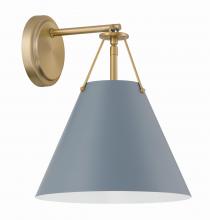Crystorama XAV-B8311-VG-BL - Xavier 10'' Vibrant Gold + Blue Sconce