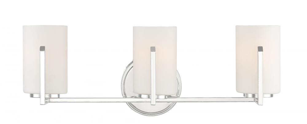 Elara Collection - 3 Light - Bath Bar - 20.75"W - 6.75"H - Polished Nickel Finish