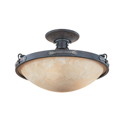 Austin 16.25" 3-Light Semi-Flush