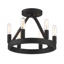 Designers Fountain D254C-SF-BK - Carousel 12" 6-Light Semi-Flush