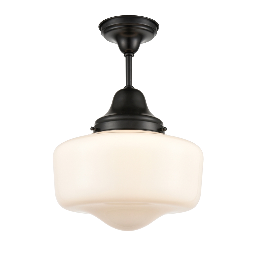 SCHOOLHOUSE SEMI FLUSH MOUNT