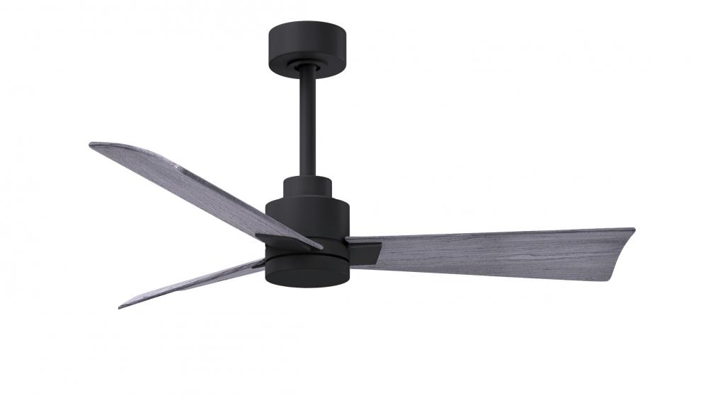 Alessandra - 42" Three Blade Transitional Ceiling Fan - Matte Black Finish - Barn Wood Tone Blad