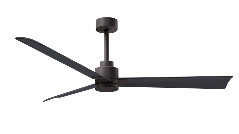 Alessandra - 56" Three Blade Transitional Ceiling Fan - Textured Bronze Finish