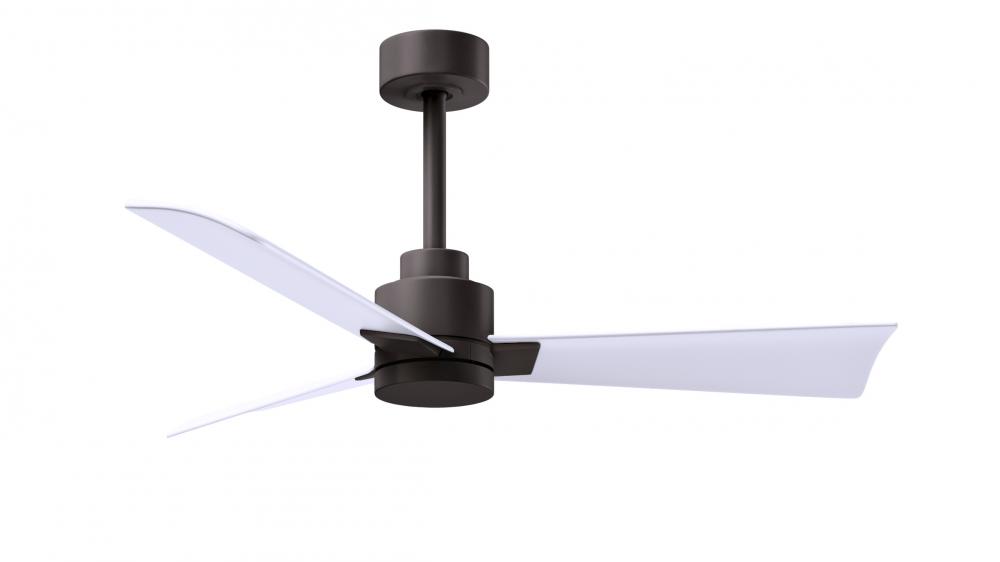 Alessandra - 42" Three Blade Transitional Ceiling Fan - Textured Bronze Finish