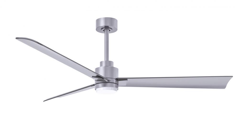 Alessandra-56" Three Blade Transitional Ceiling Fan-5CCT Integrated LED-Brushed Nickel Finish