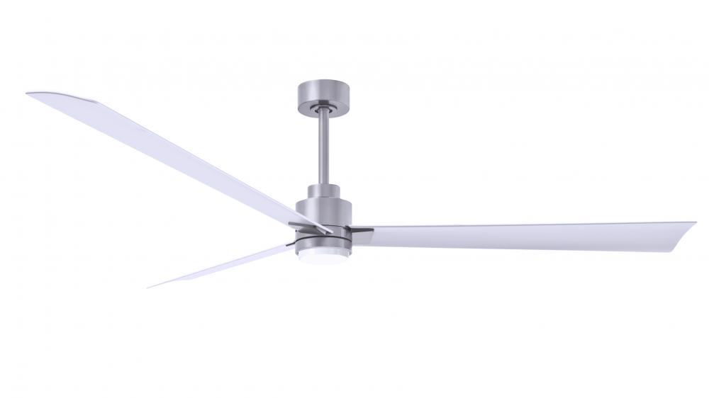 Alessandra-72" Three Blade Transitional Ceiling Fan-5CCT Integrated LED-Brushed Nickel Finish
