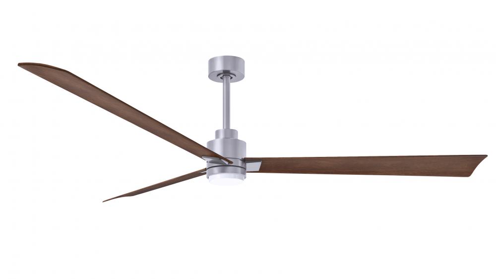 Alessandra - LK - Brushed Nickel - Walnut Tone Tone Blades - 72" Blades - 10" Downrod