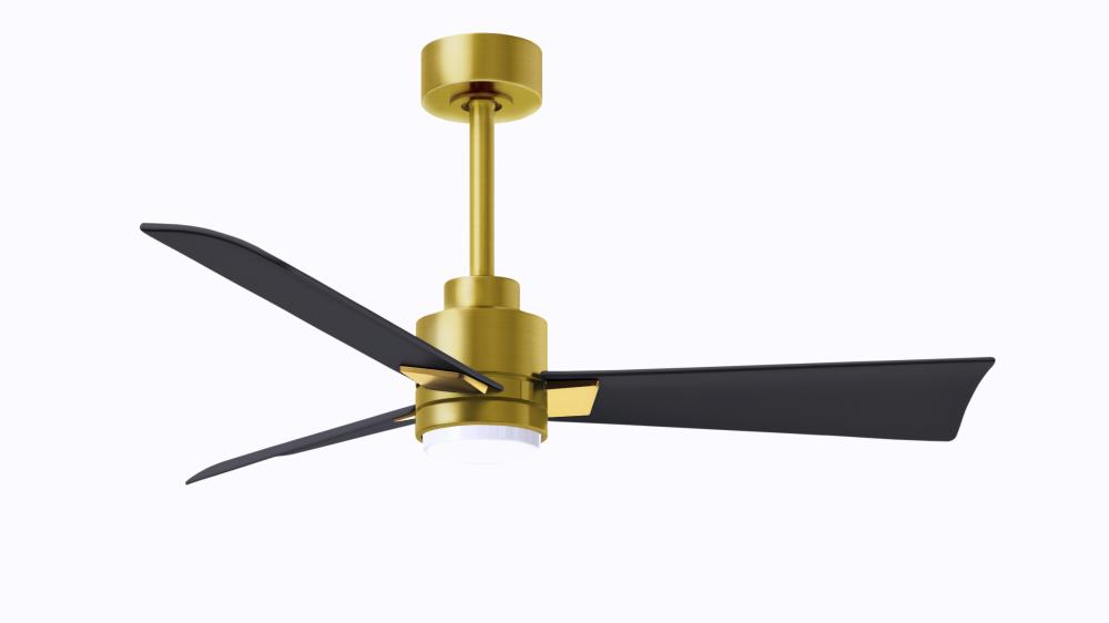 Alessandra - 42" Three Blade Transitional Ceiling Fan - 5CCT Integrated LED - Brushed Brass Fini