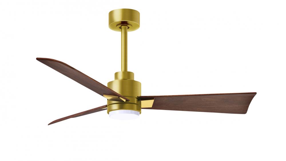 Alessandra - 42" Three Blade Transitional Ceiling Fan - 5CCT Integrated LED - Brushed Brass Fini