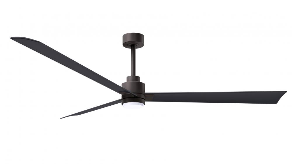 Alessandra-72" Three Blade Transitional Ceiling Fan-5CCT Integrated LED-Textured Bronze Finish