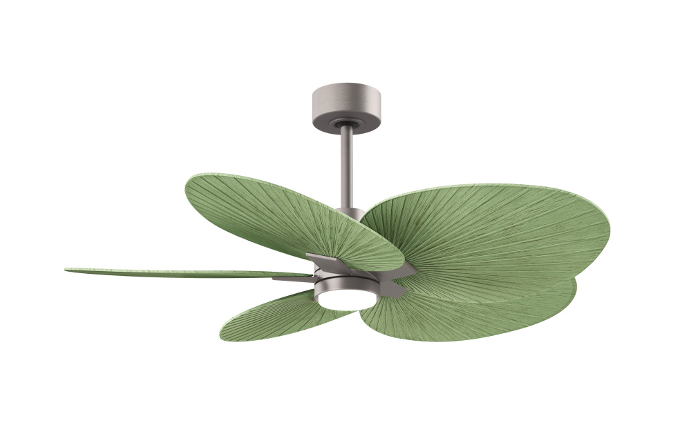 Alessandra Tropical - Five Blade Ceiling Fan - 5CCT Integrated LED - Brushed Nickel Finish