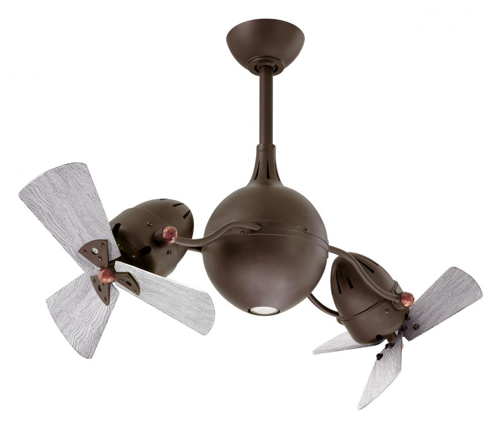 Acqua - Rotational Ceiling Fan - Integrated LED - Textured Bronze Finish - Barn Wood Blades