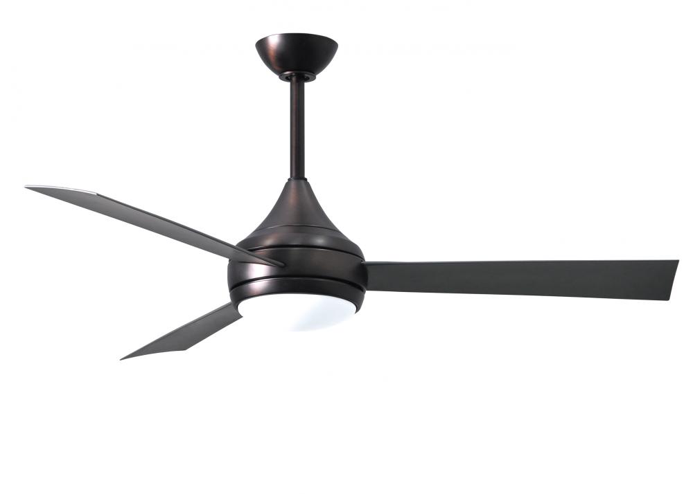 Donaire - Three Blade Paddle Fan - Integrated LED - Brushed Bronze Finish