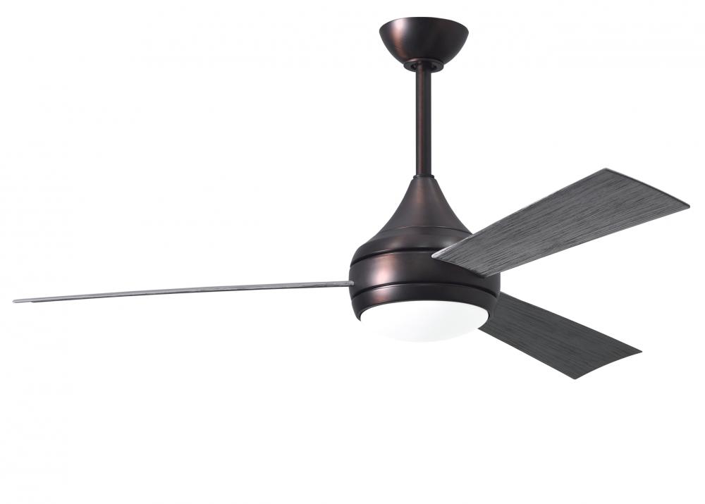 Donaire-Three Blade Paddle Fan-Integrated LED-Brushed Bronze Finish-Barn Wood Tone Tone Blades