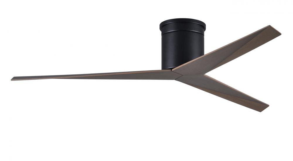 Eliza-H - Flush Mount Ceiling Fan - Matte Black Finish - Gray Ash Tone Blades