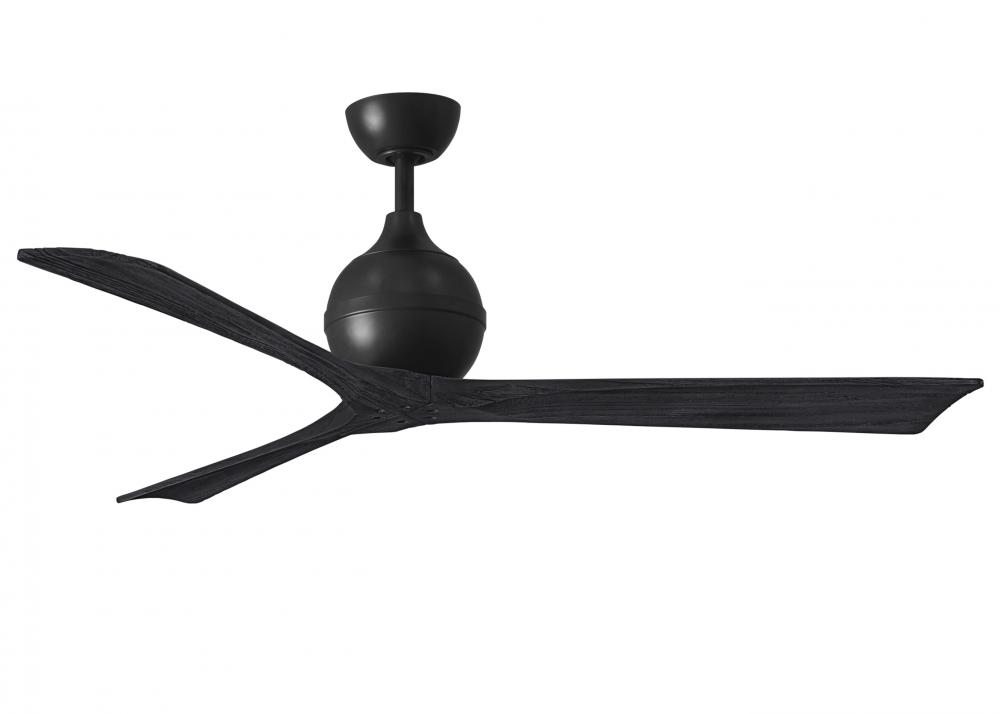 Irene-3 - Three Blade Paddle Fan - 60" - Matte Black Finish - Matte Black Blades