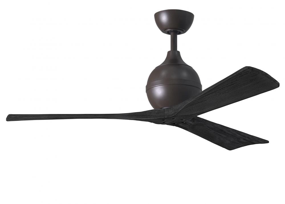Irene-3 - Three Blade Paddle Fan - 52" - Textured Bronze Finish - Matte Black Blades