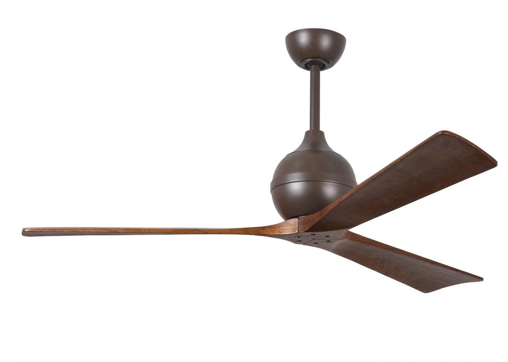 Irene-3 - Three Blade Paddle Fan - 60" - Textured Bronze Finish - Walnut Tone Blades