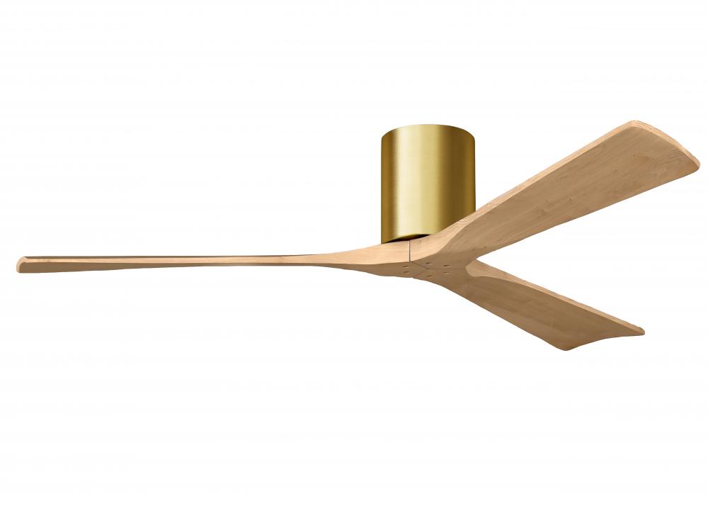 Irene - 3H - Brushed Brass - Light Maple Blades - 60" Blades