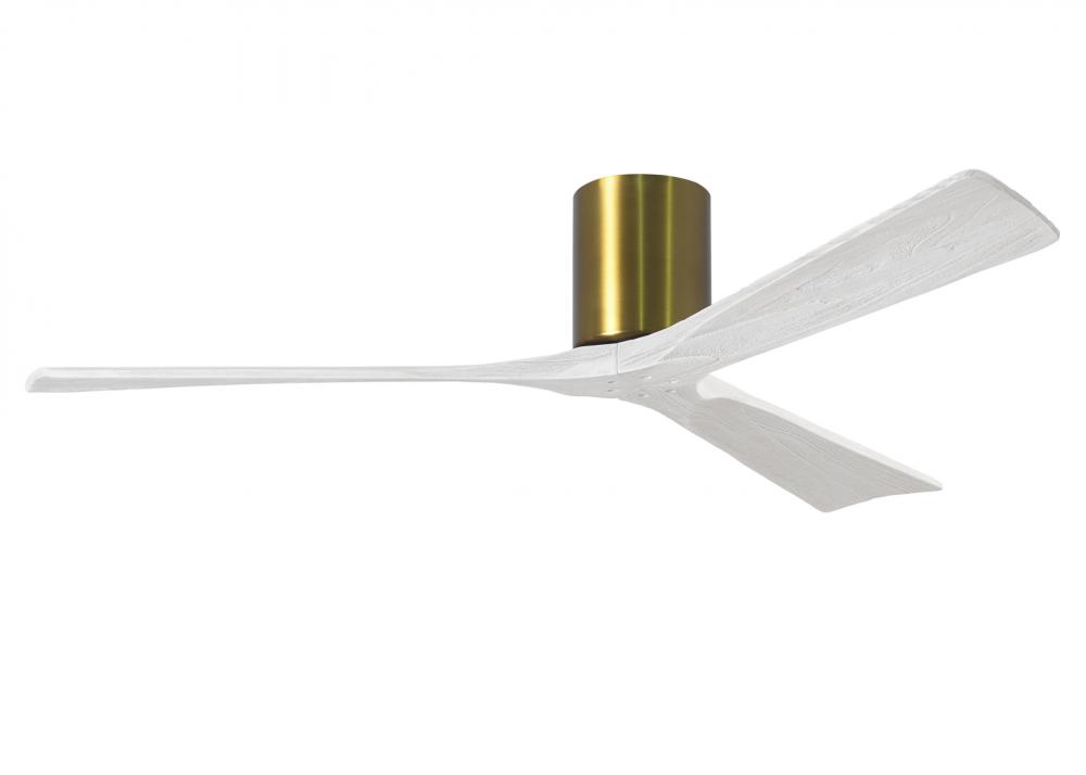 Irene - 3H - Brushed Brass - Matte White Blades - 60" Blades