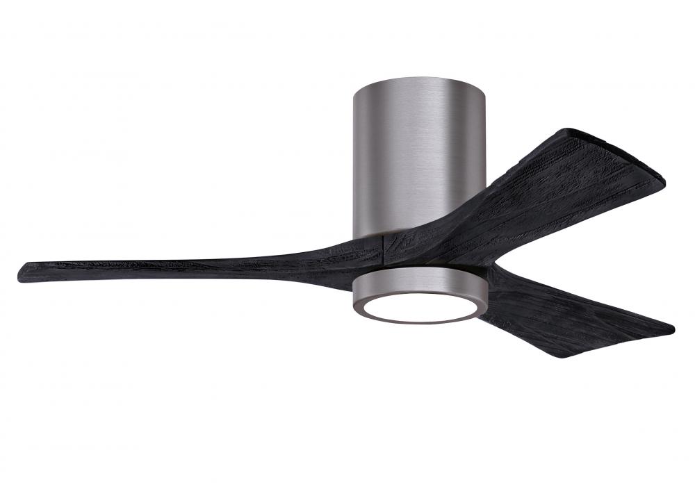 Irene-3HLK - 42" Three Blade Flush Mount Paddle Fan - 5CCT Integrated LED - Brushed Pewter Finis