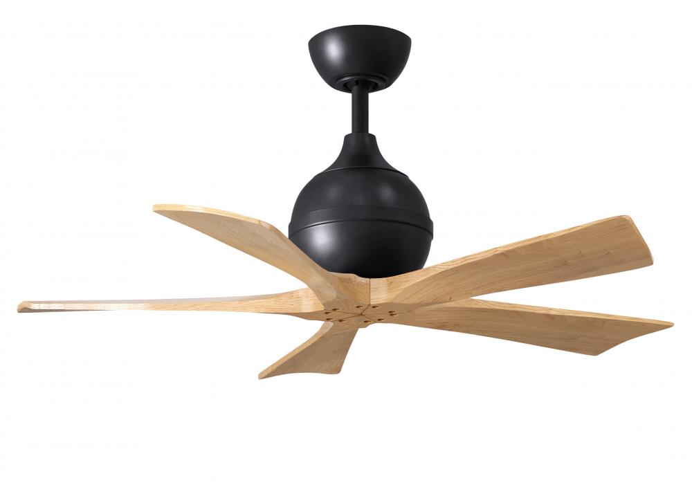 Irene 5 - Matte Black - Gray Ash Tone Blades - 42" Blades - 10" Downrod