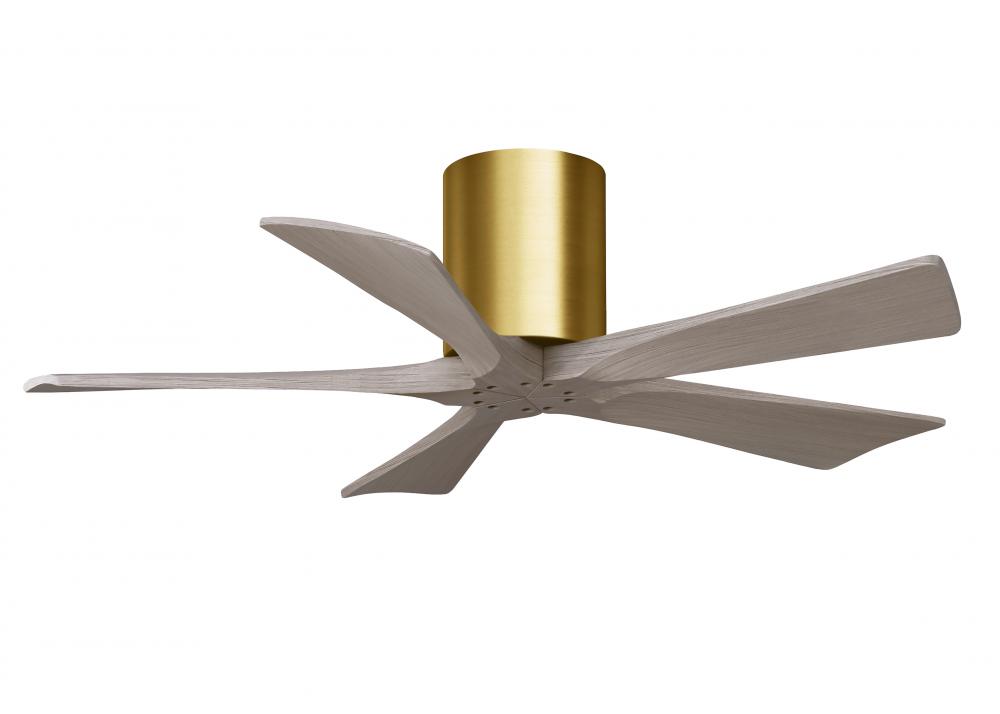 Irene - 5H - Brushed Brass - Gray Ash Tone Blades - 42" Blades