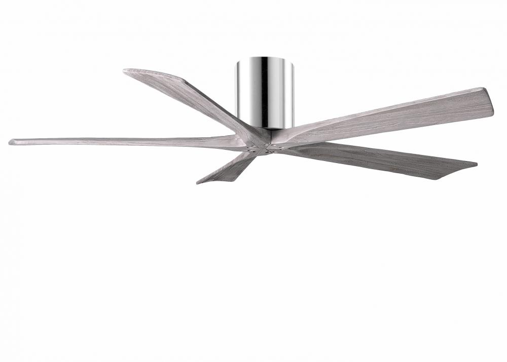 Irene - 5H - Polished Chrome - Barn Wood Tone Blades - 60" Blades
