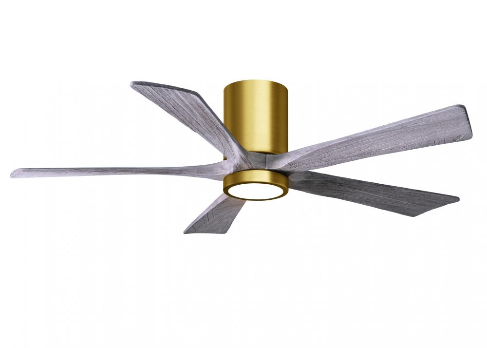 Irene - 5HLK - Brushed Brass - Barn Wood Tone Blades - 52" Blades
