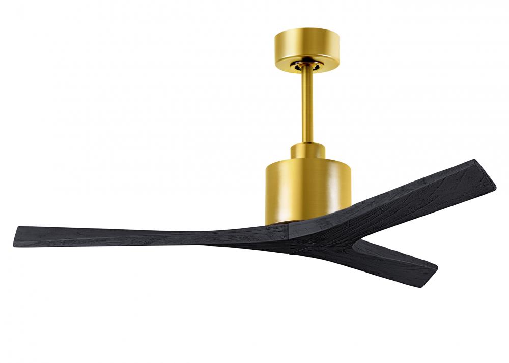 Mollywood - 52" Ceiling Fan - Brushed Brass Finish - Matte Black Blades