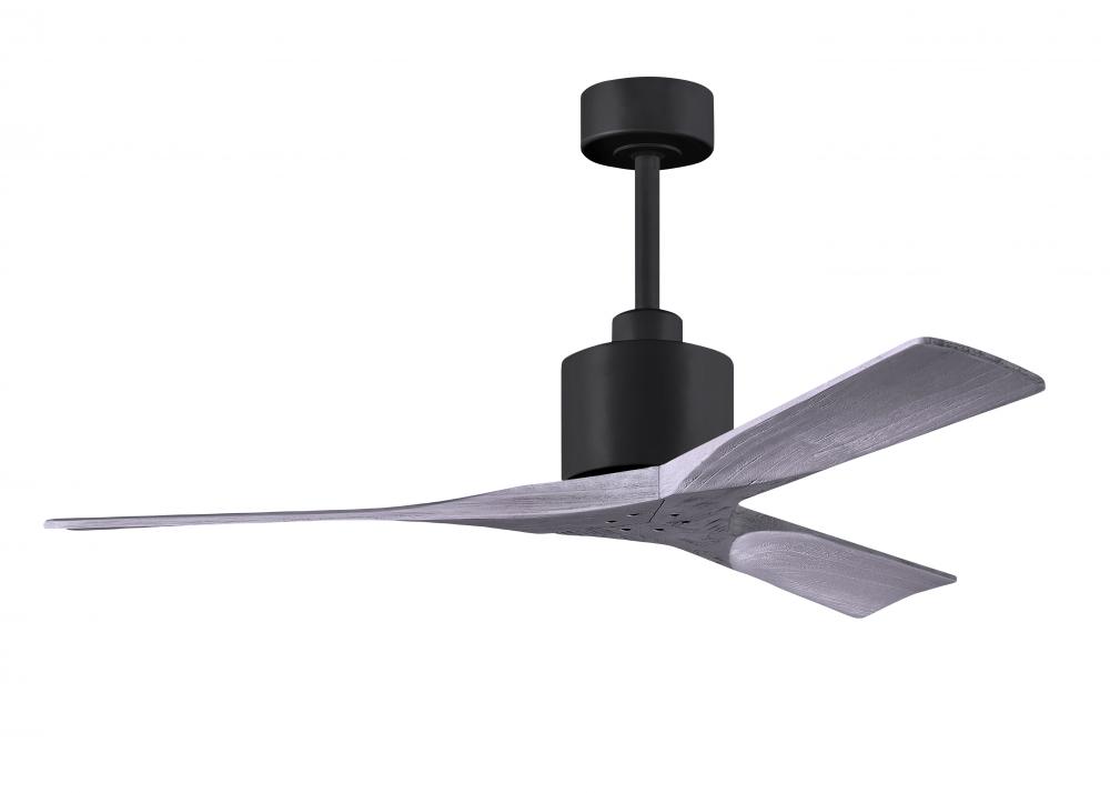 Nan - 52" Ceiling Fan - Matte Black Finish - Barn Wood Tone Blades