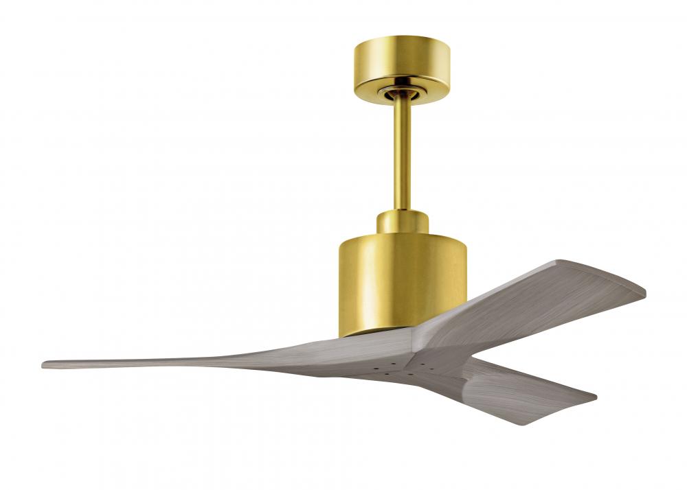 Nan - 42" Ceiling Fan - Brushed Brass Finish - Gray Ash Tone Blades