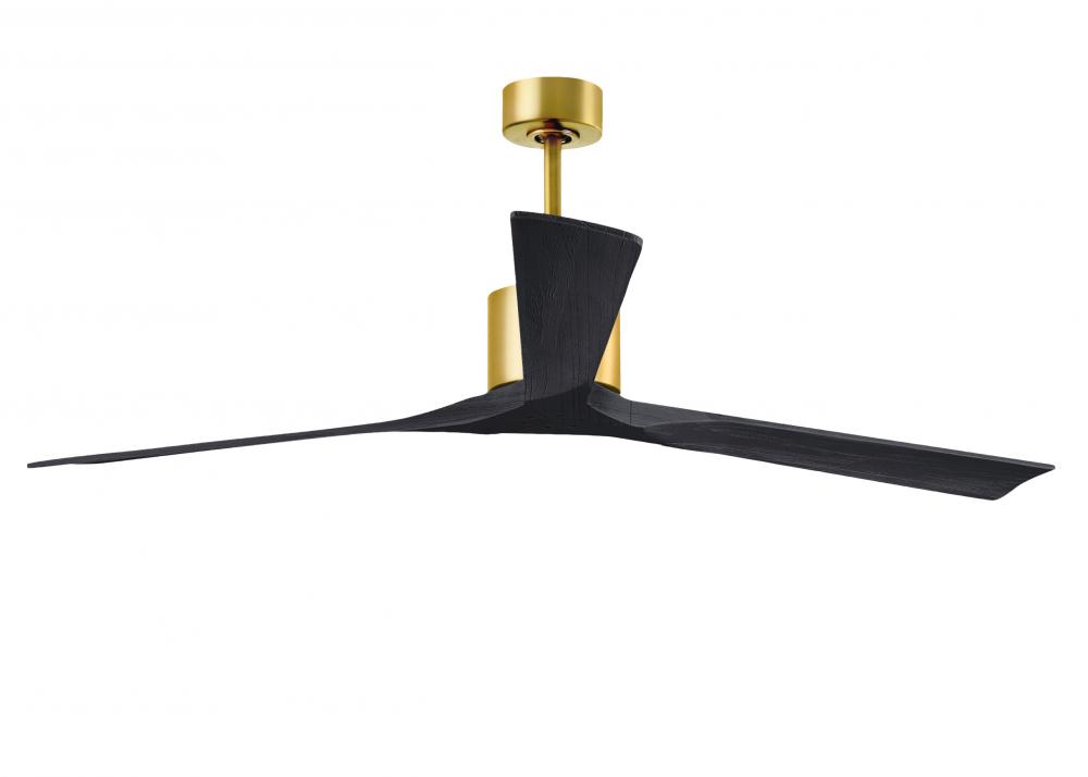 Nan XL - 72" Ceiling Fan - Brushed Brass Finish - Matte Black Blades