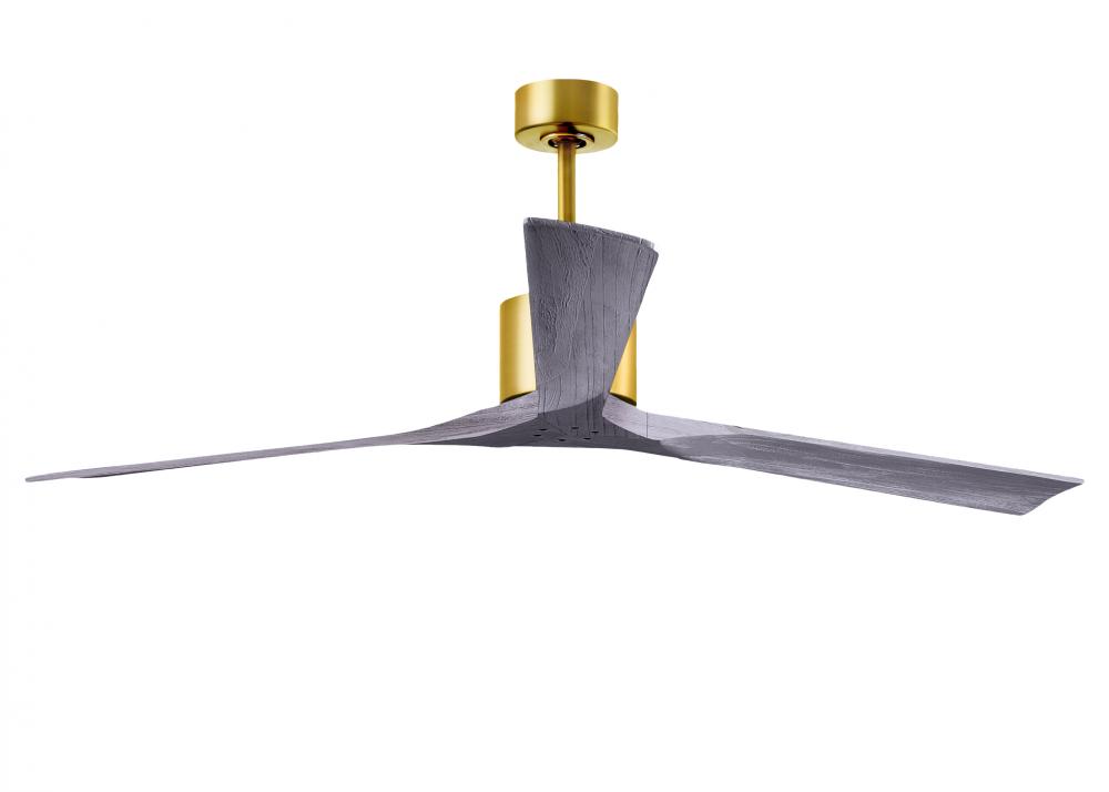 Nan XL - 72" Ceiling Fan - Brushed Brass Finish - Barn Wood Tone Blades